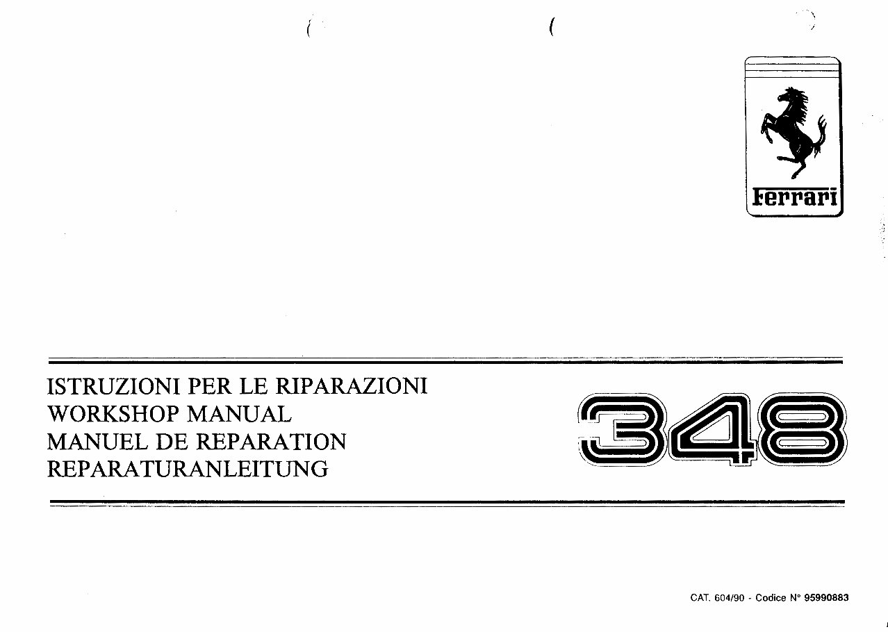 Ferrari 348 Workshop & Service Manual preview img 1