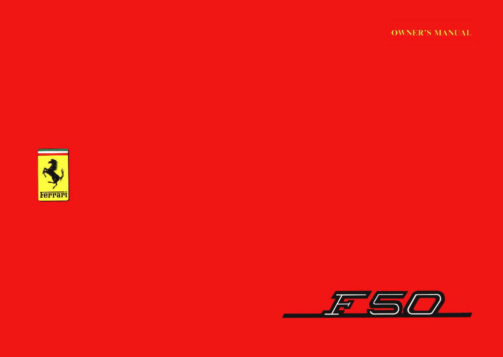 FERRARI F50 Workshop Manual preview img 1