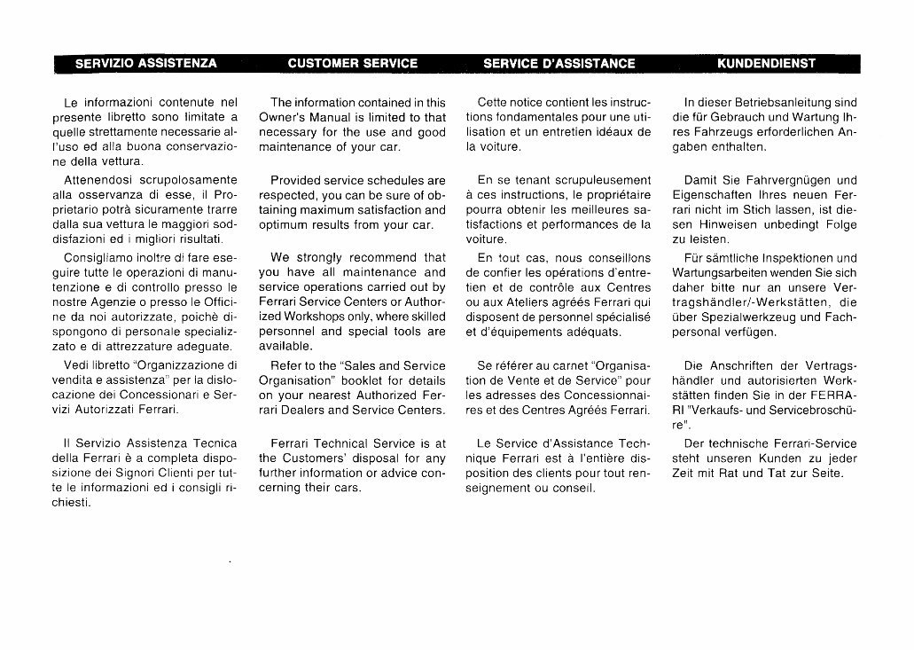 FERRARI F50 Workshop Manual preview img 7
