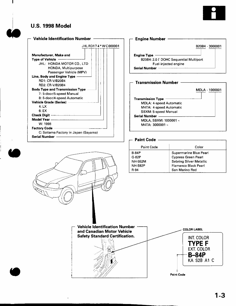 1997-2000 Honda CR-V OEM Service & Repair Manual preview img 5