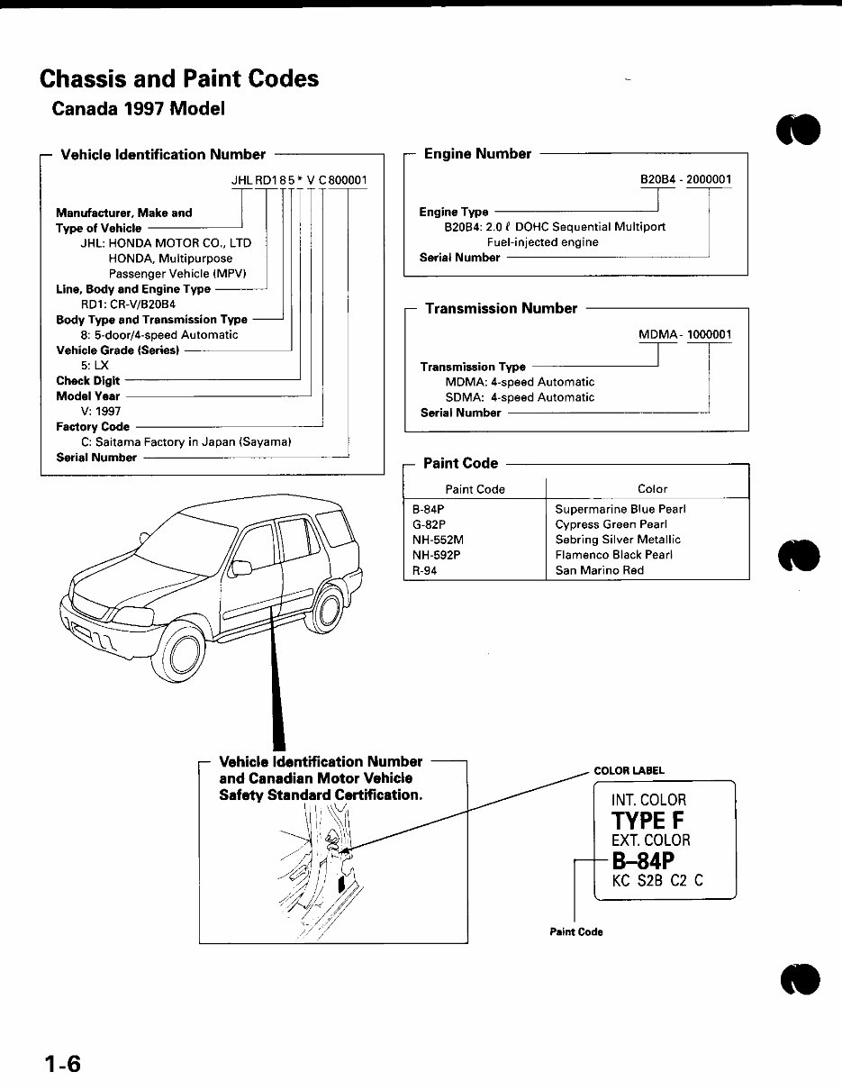 1997-2000 Honda CR-V OEM Service & Repair Manual preview img 8