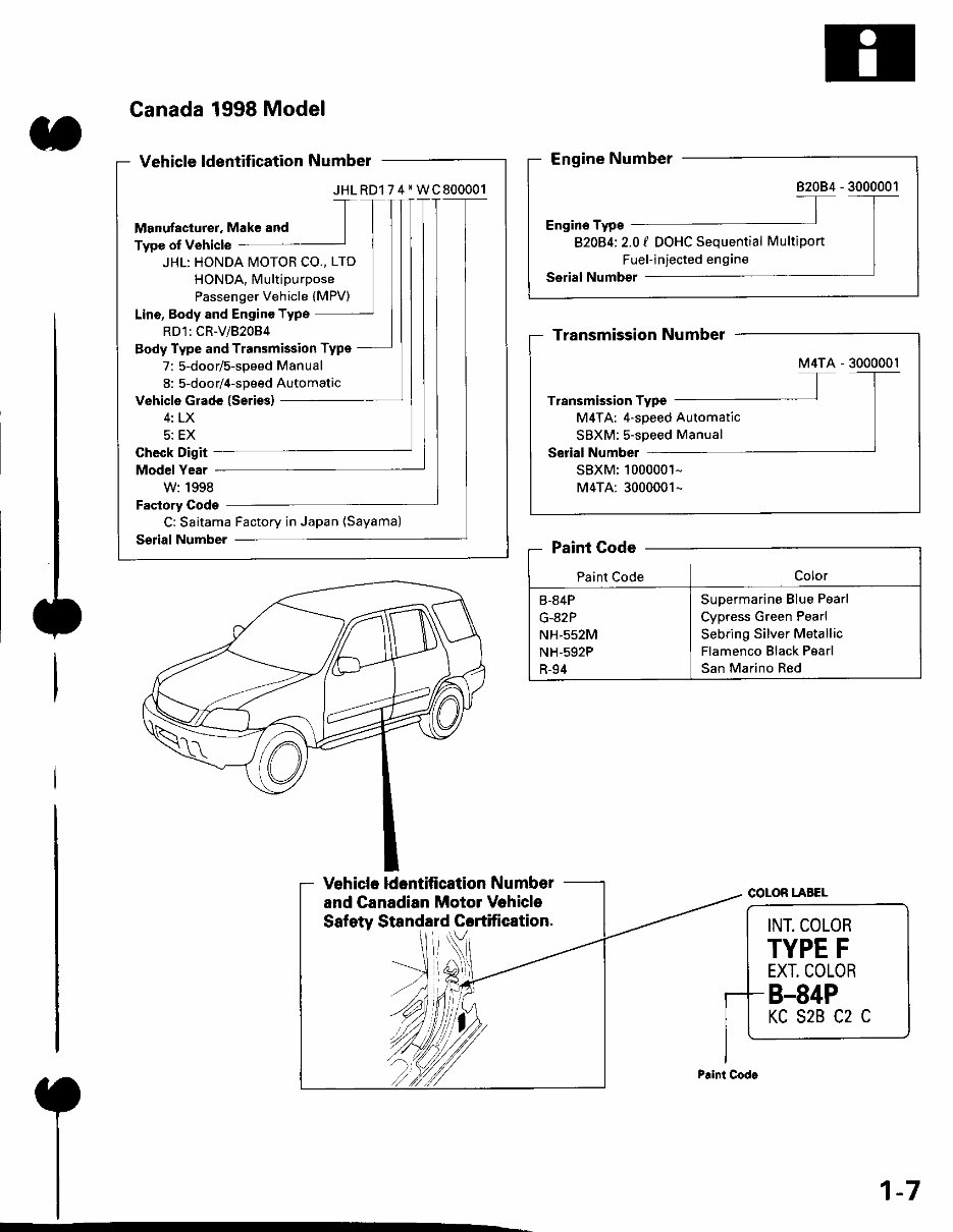 1997-2000 Honda CR-V OEM Service & Repair Manual preview img 9