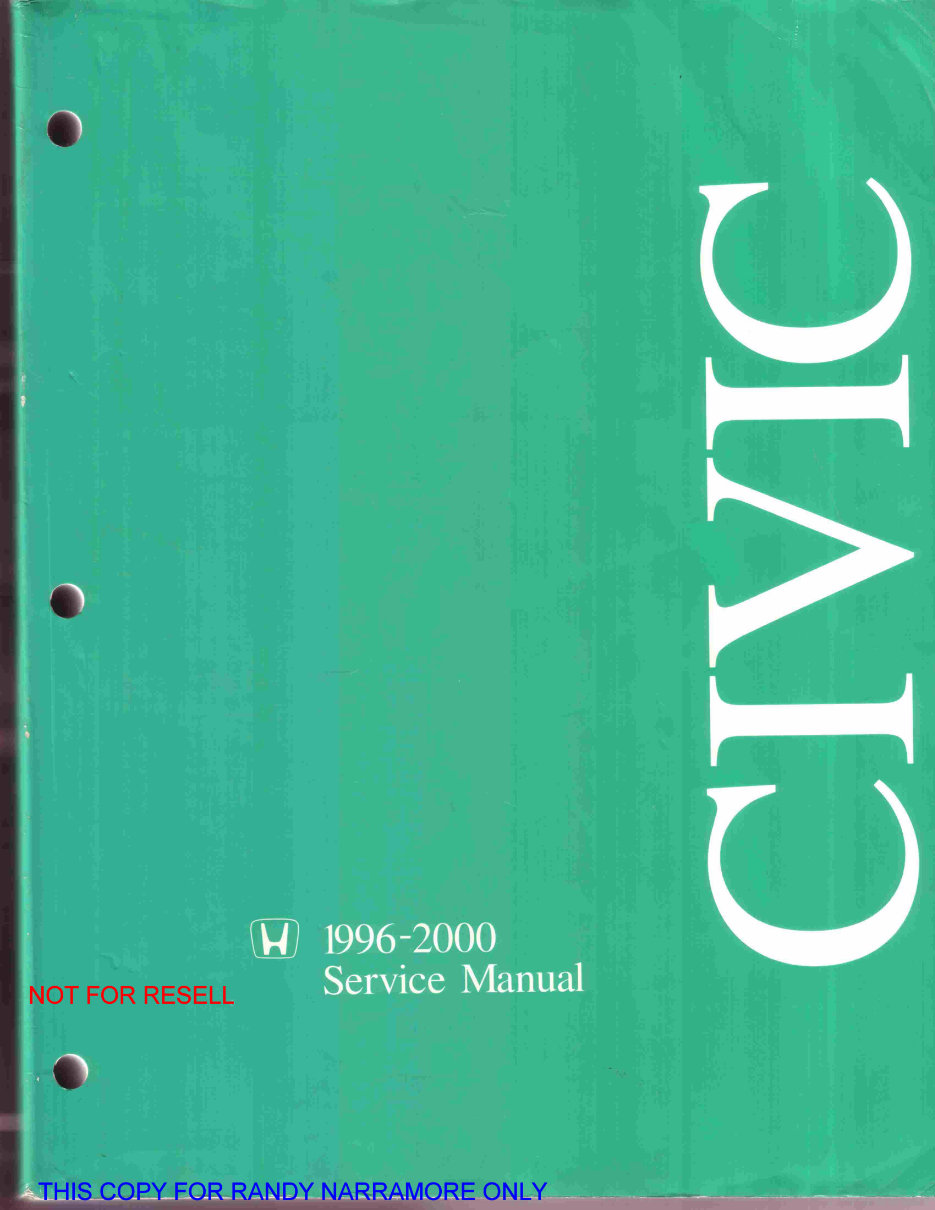 1996 Honda Civic Repair Manual preview img 1