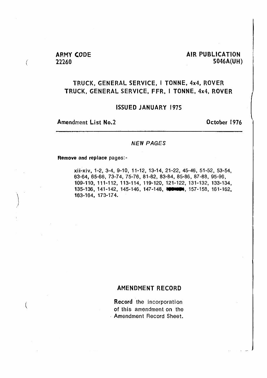 Land Rover Series 1 Miltary Workshop Manual preview img 1
