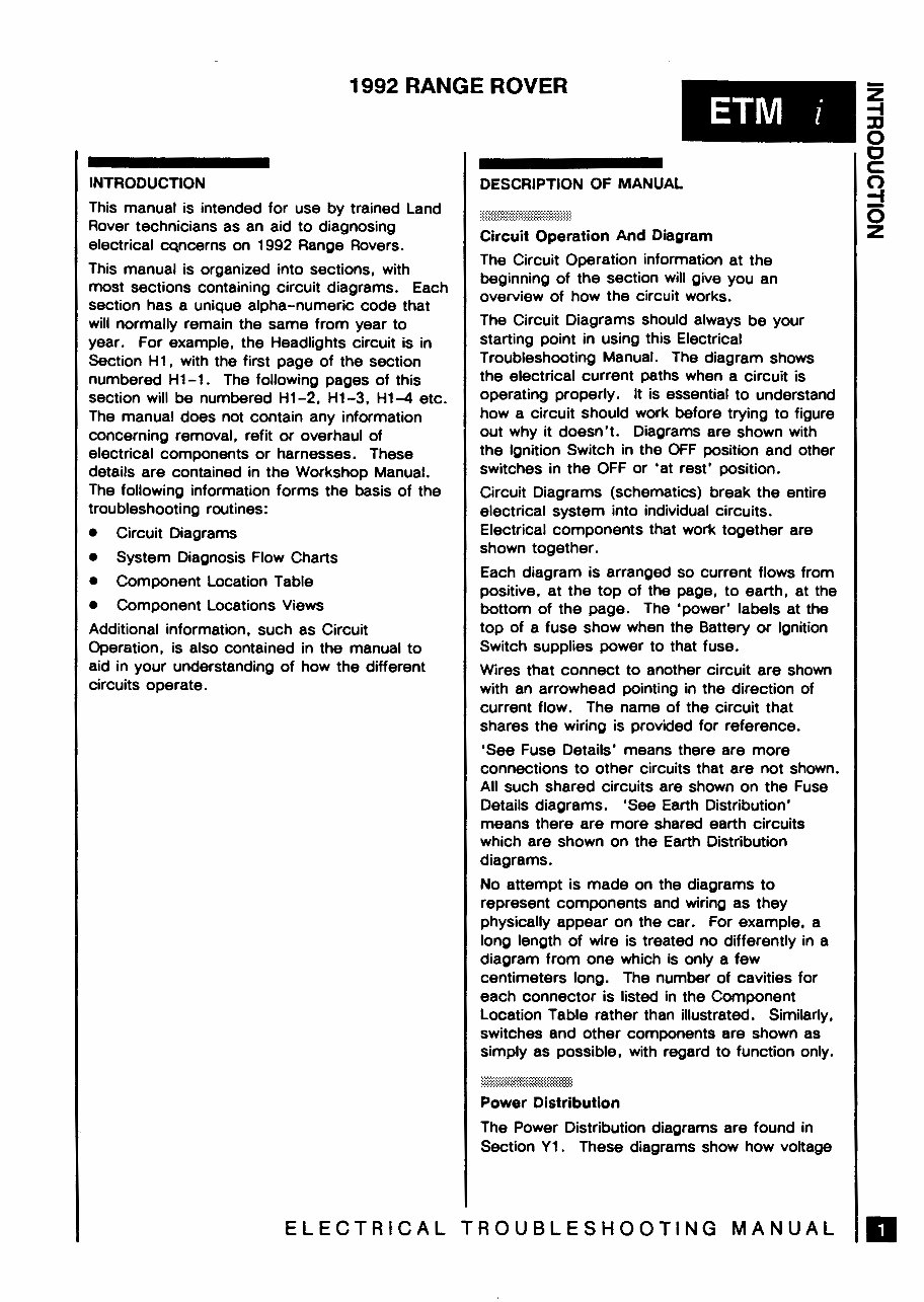 1986-1995 Land Rover Range Rover Classic OEM Service & Repair Manual preview img 4