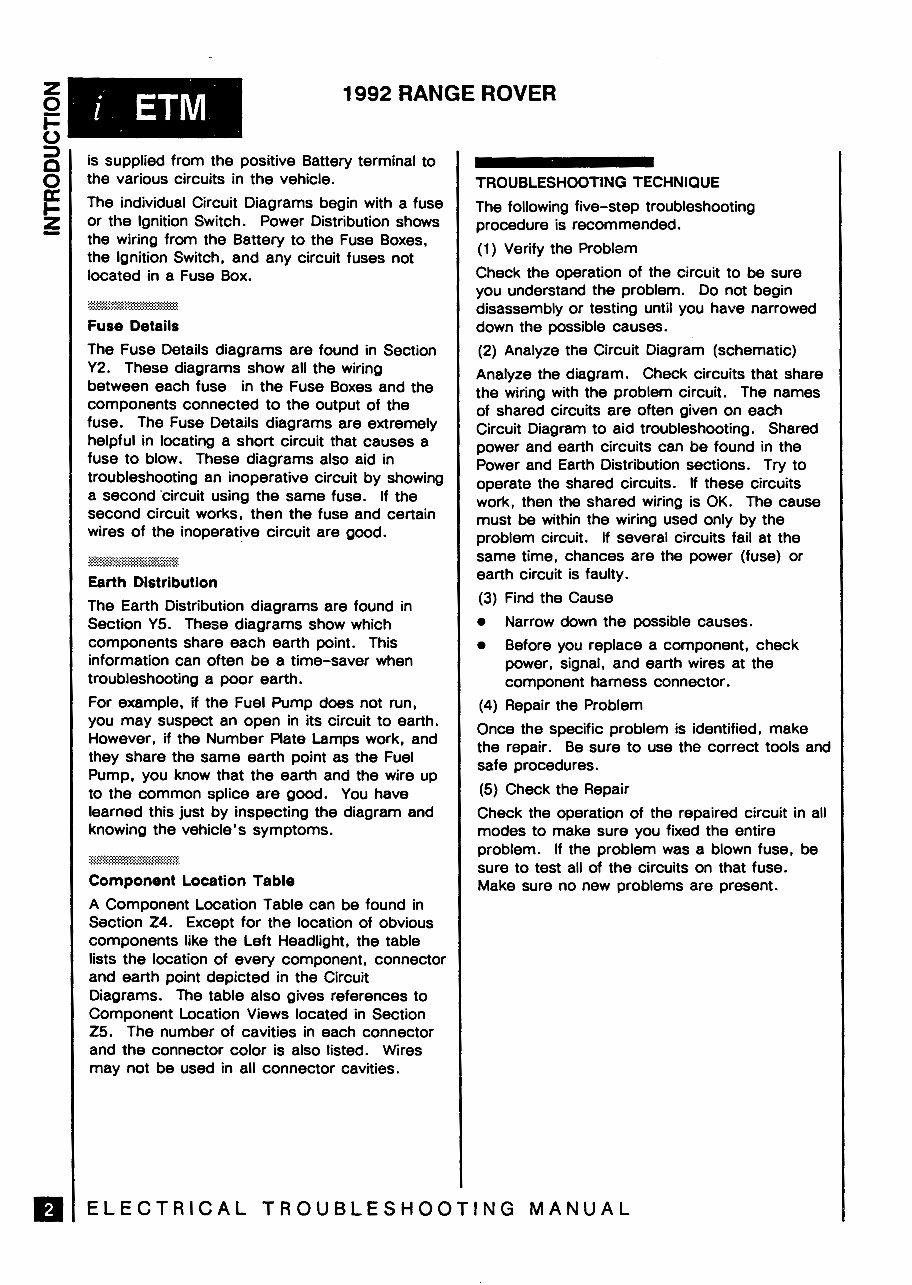 1986-1995 Land Rover Range Rover Classic OEM Service & Repair Manual preview img 5
