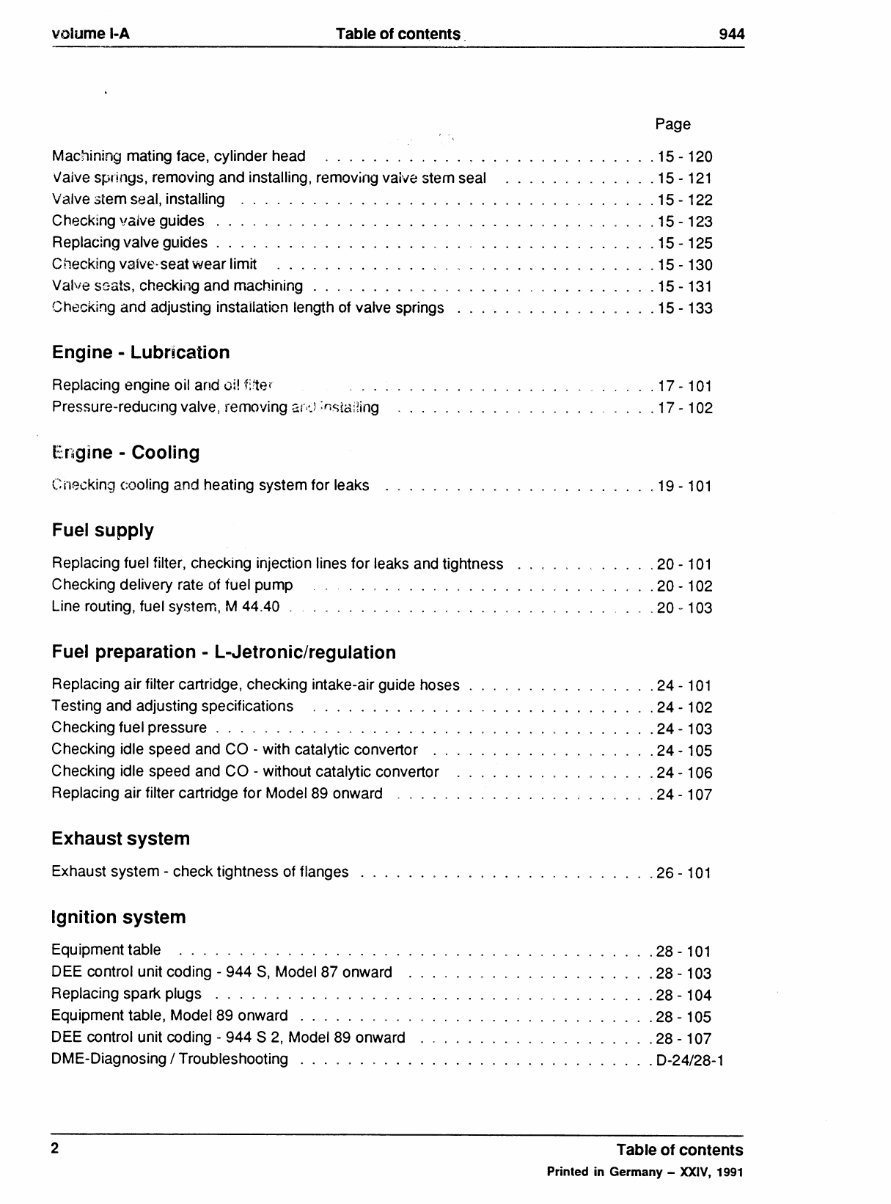 PORSCHE 951 CAR Workshop Service / Repair Manual preview img 3