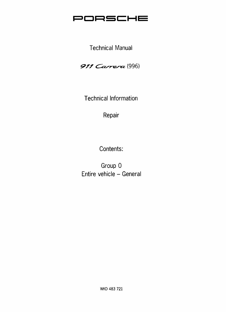 1999 Porsche 911 (996) OEM Service & Repair Manual preview img 1