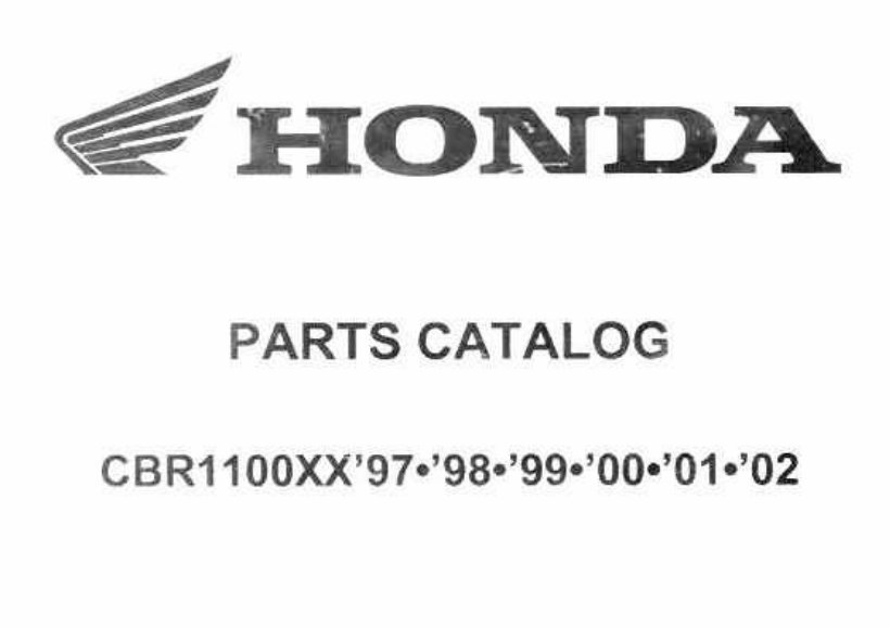 Honda CBR1100 XX Parts list Service Manual preview img 1