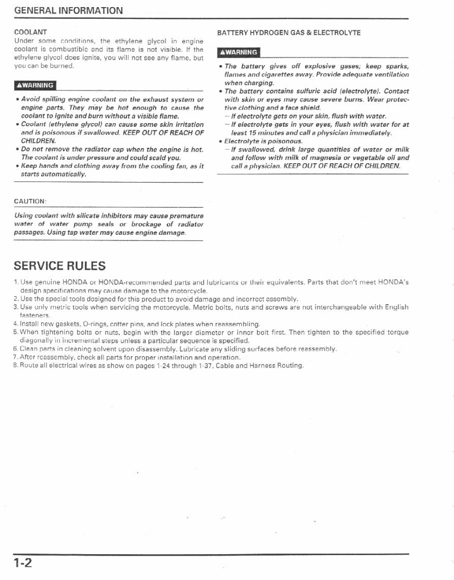 Honda CBR1100 XX Service Manual preview img 3