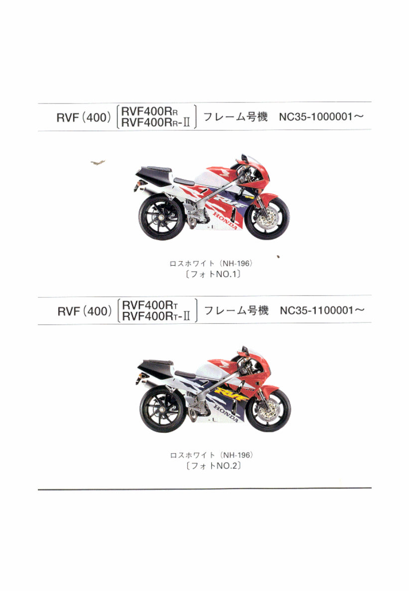 Honda RVF 400R Parts list Service Manual | Download Manual