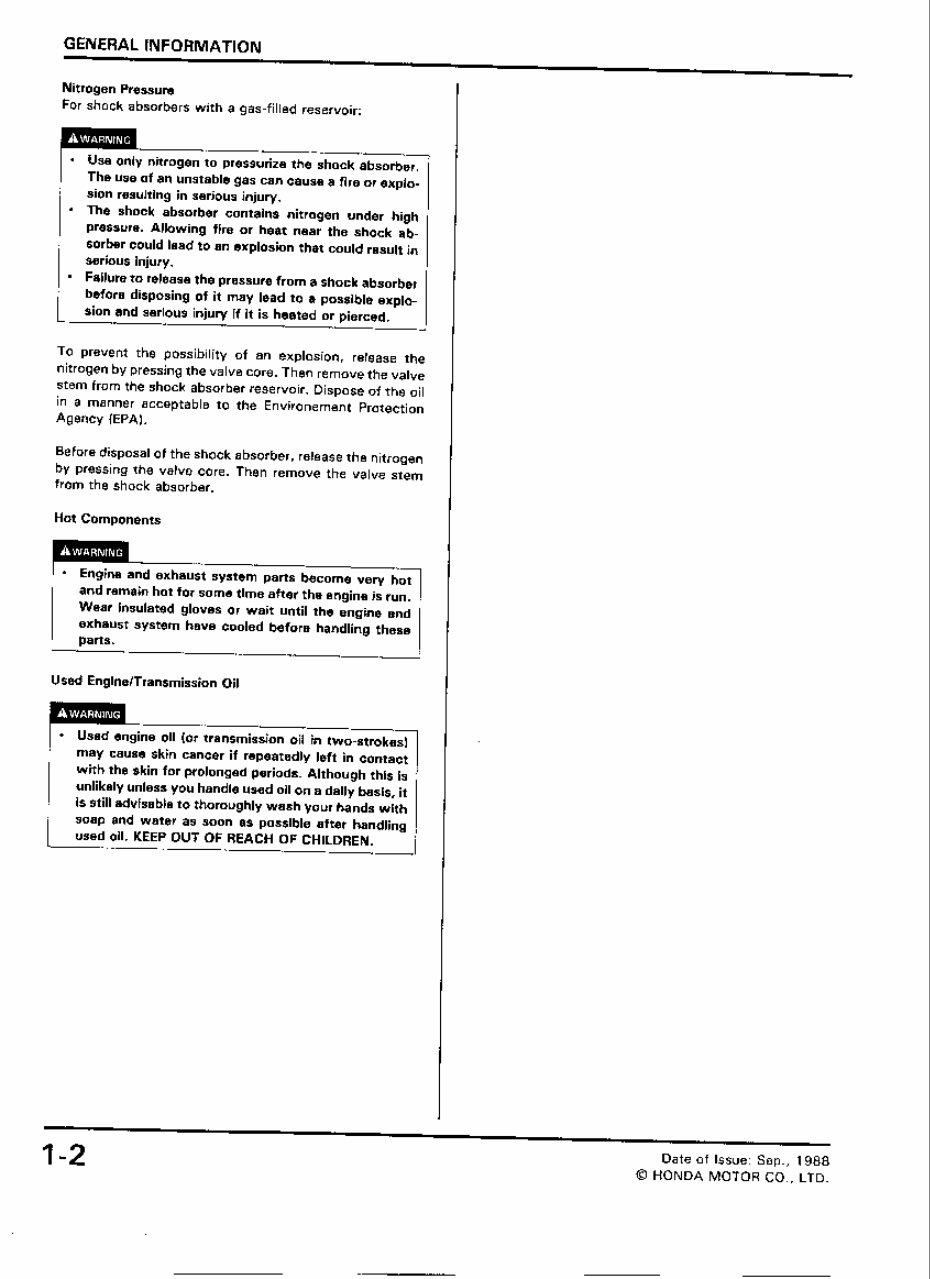 Honda VFR400 Service Manual preview img 9