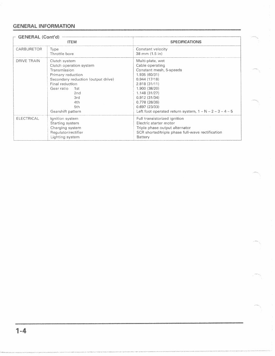 HONDA VTX1300S VTX1300R Service Repair Manual 2002-2006 preview img 6