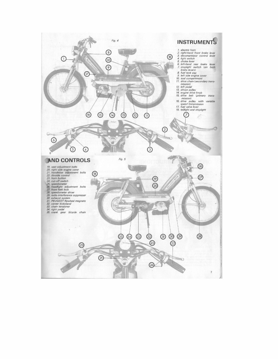 Peugeot 103 Moped Owners Manual preview img 5