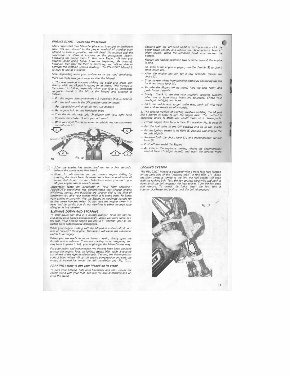 Peugeot 103 Moped Owners Manual preview img 7