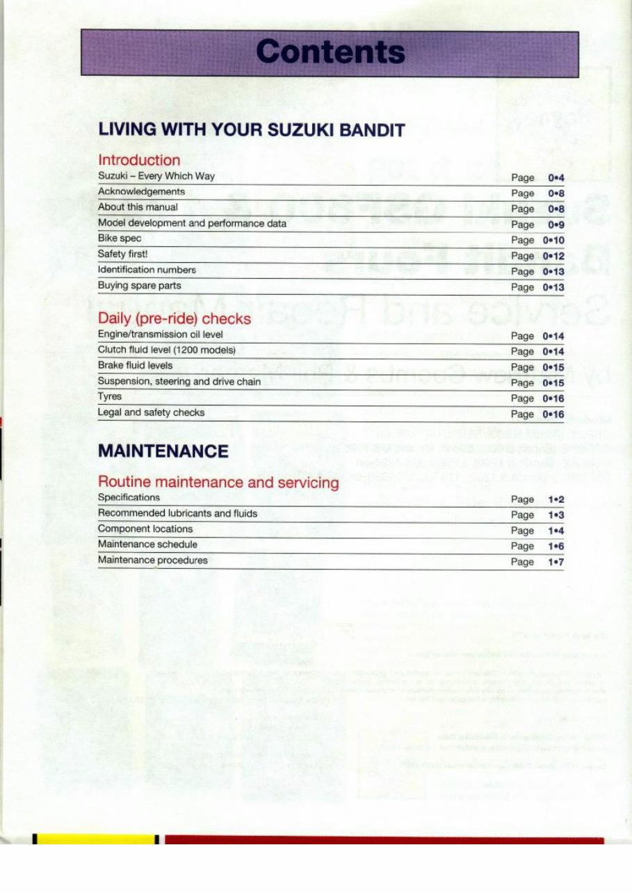 Suzuki GSF 600S Bandit Service Manual preview img 3