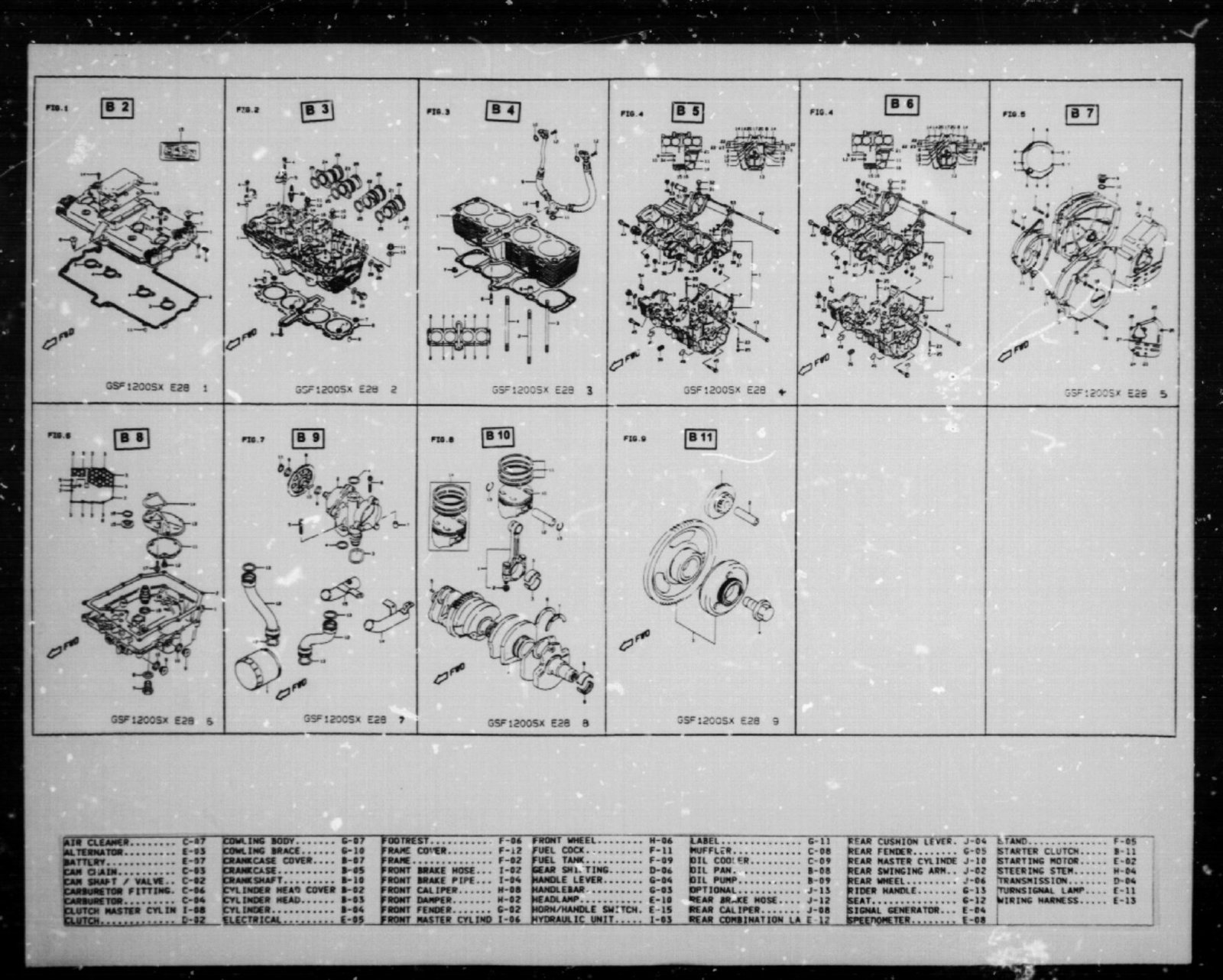 1996-1999 Suzuki GSF1200 Bandit Series Parts Catalog preview img 4