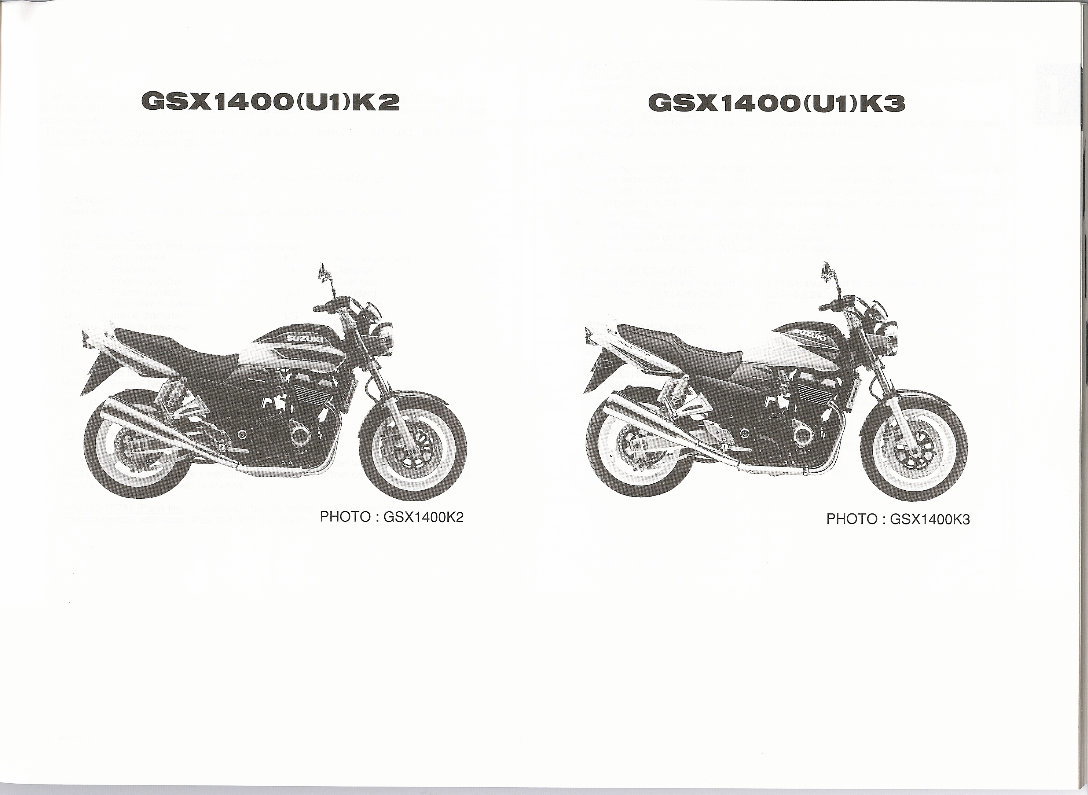 Suzuki GSX 1400 Parts list Service Manual | Download Manual