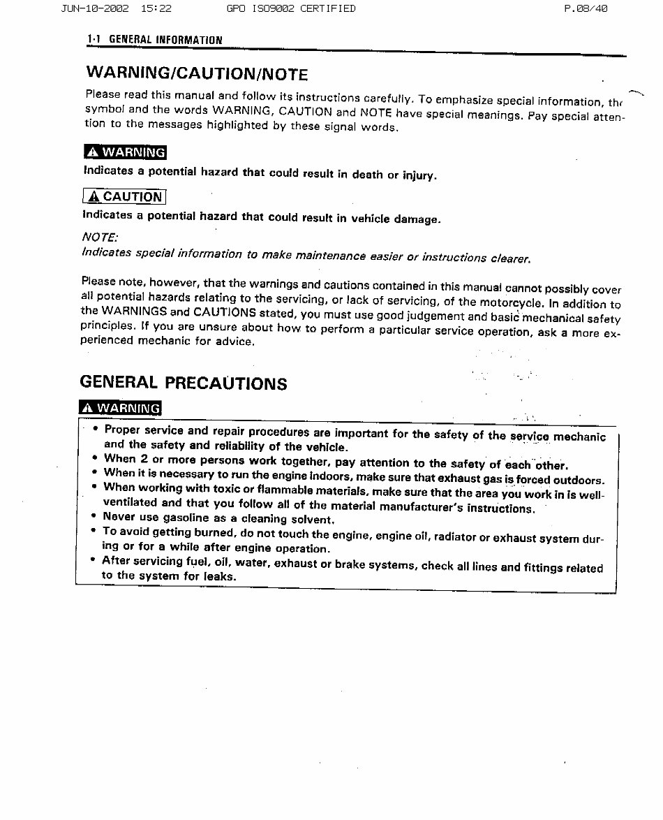 Suzuki RF900R Service Manual preview img 7