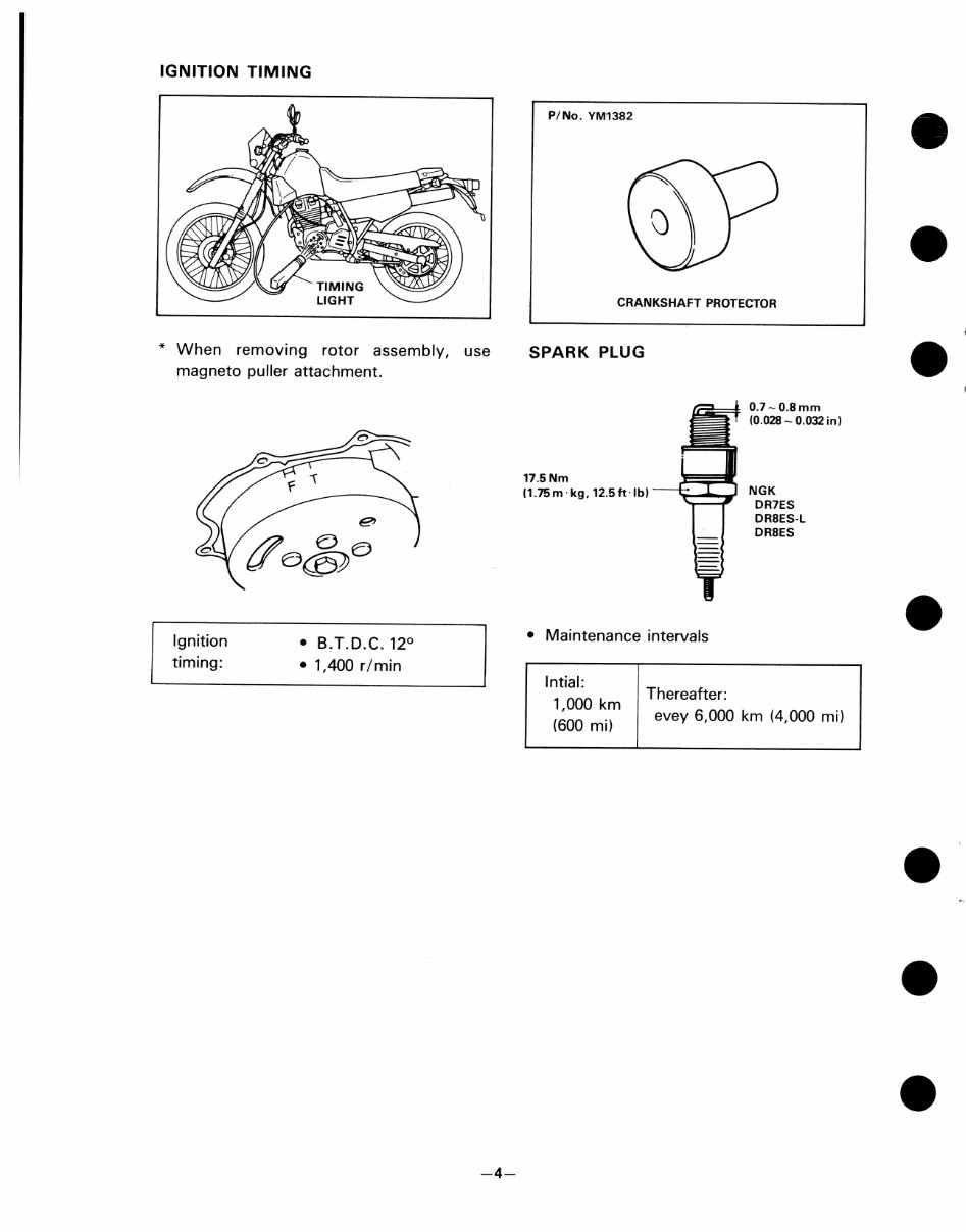 Yamaha XT 350 Service Manual preview img 7