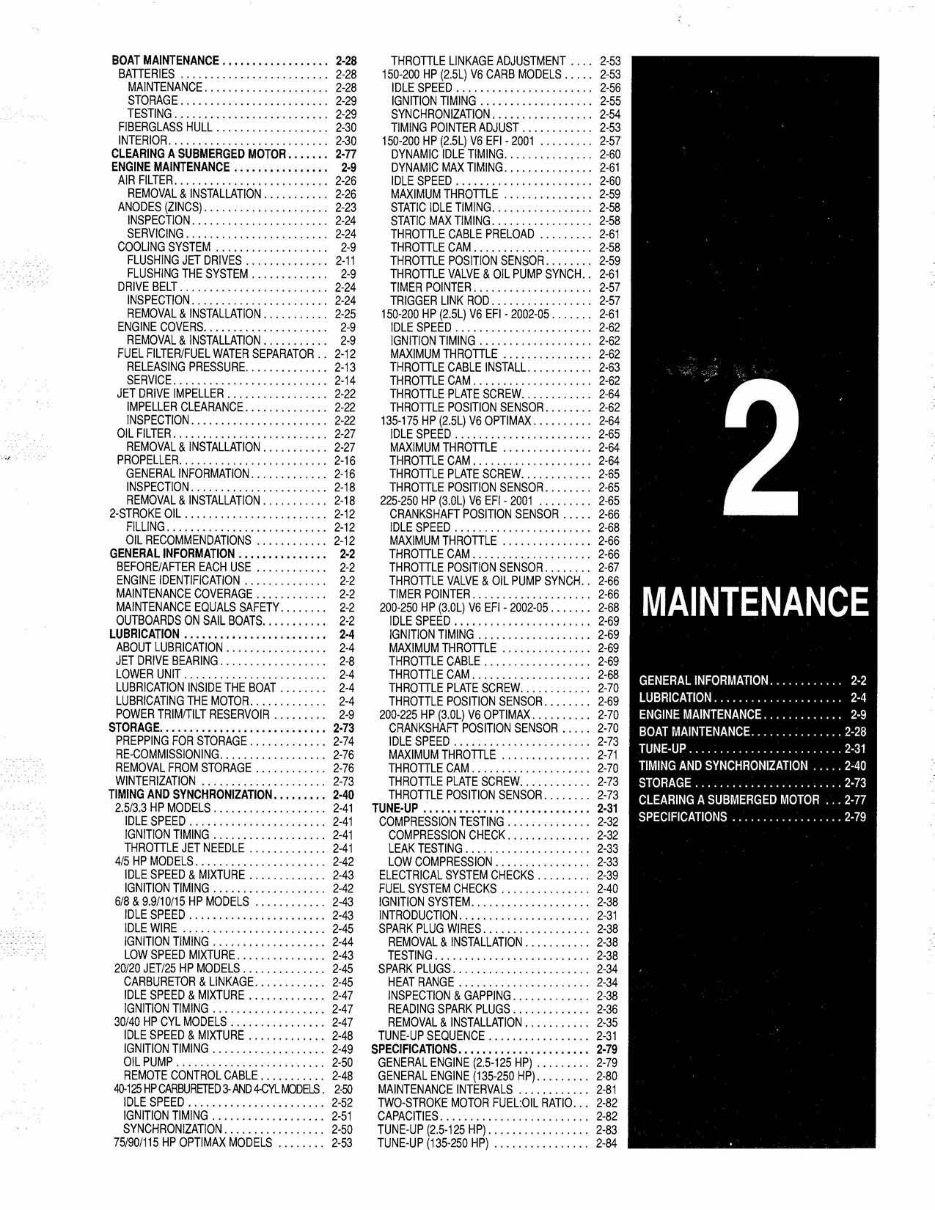 2001-2005 Mercury Mariner 25 HP Outboard Service & Repair Manual preview img 3