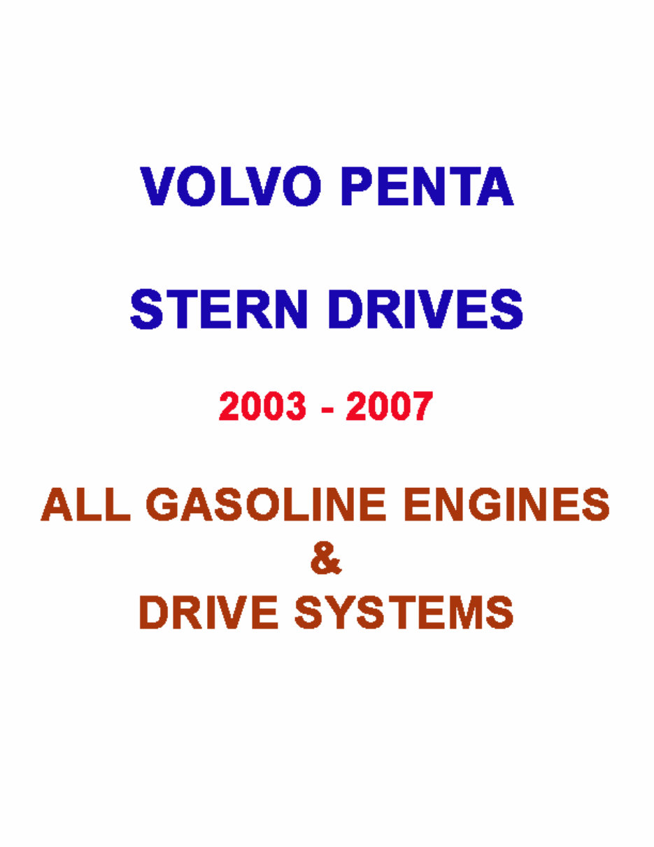 2003-2007 Volvo Penta Stern Drives Service & Repair Manual preview img 2