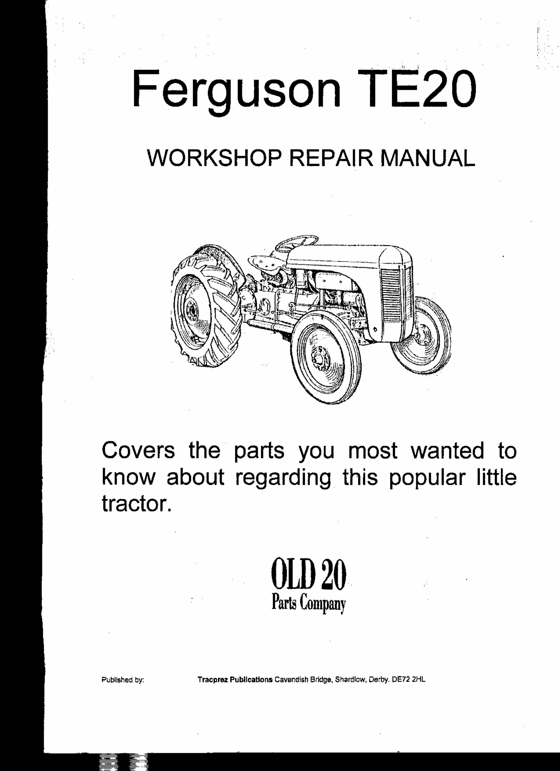 Ferguson TE20 Tractor Workshop Service Manual for Repair preview img 1