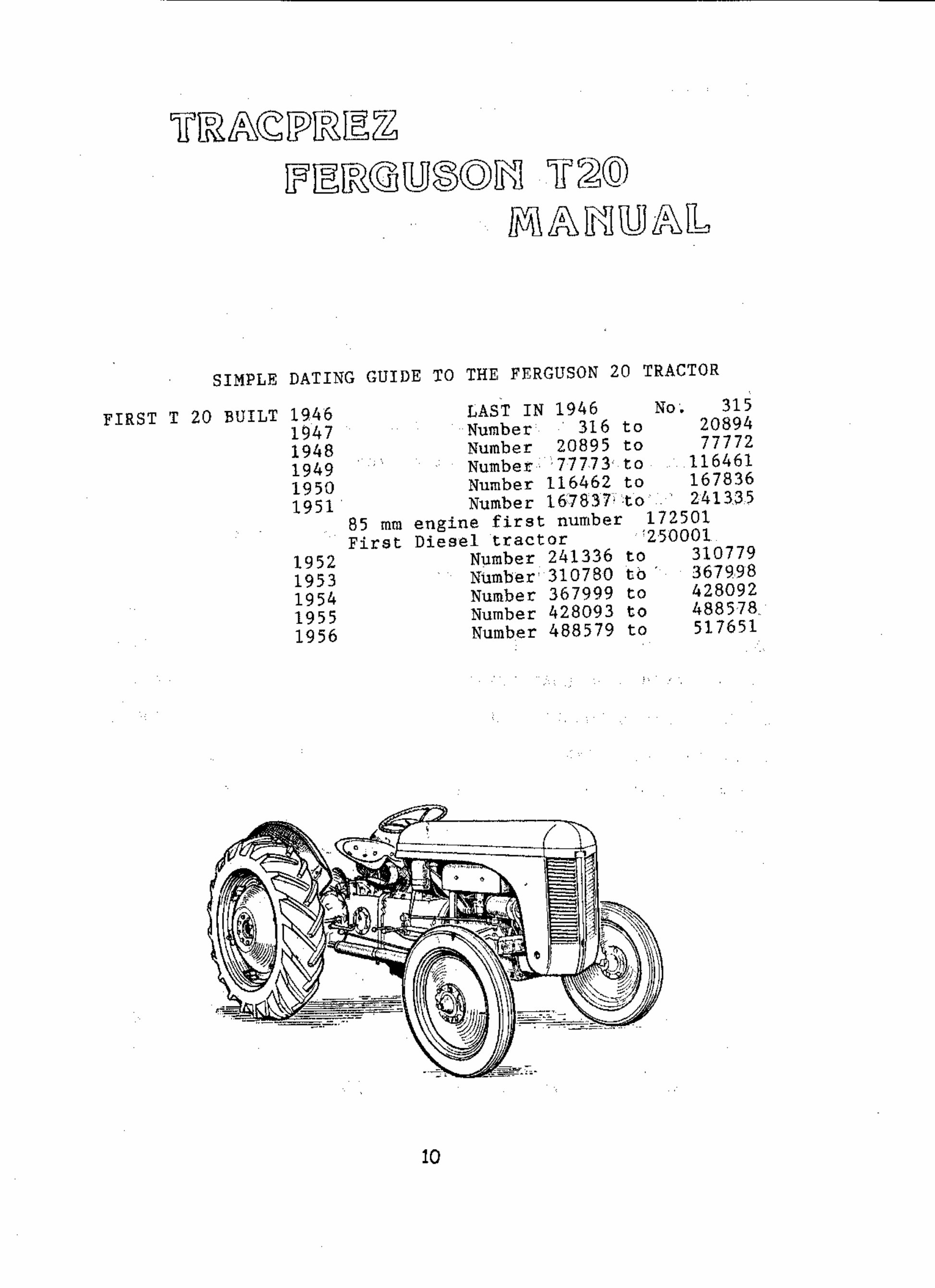 Ferguson TE20 Tractor Workshop Service Manual for Repair preview img 10
