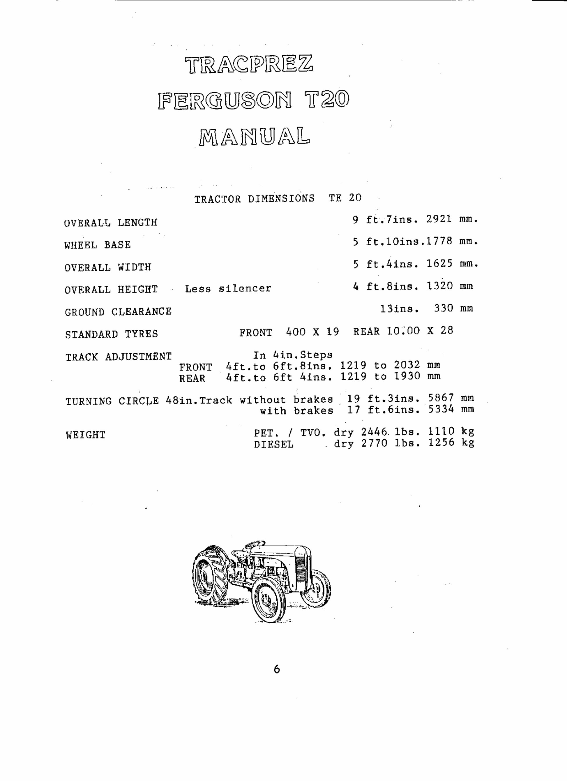 Ferguson TE20 Tractor Workshop Service Manual for Repair preview img 6