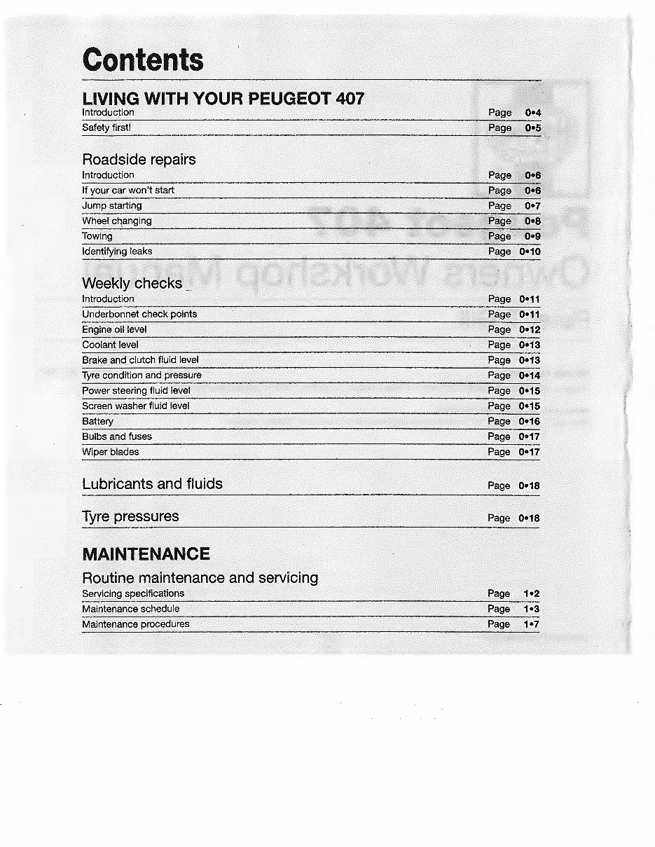 2004-2011 Peugeot 407 (Diesel) Service & Repair Manual preview img 2