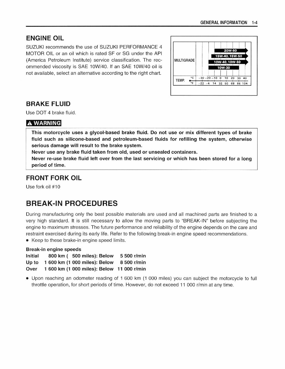 Suzuki katana 600 GSXF Master Service Manual preview img 9