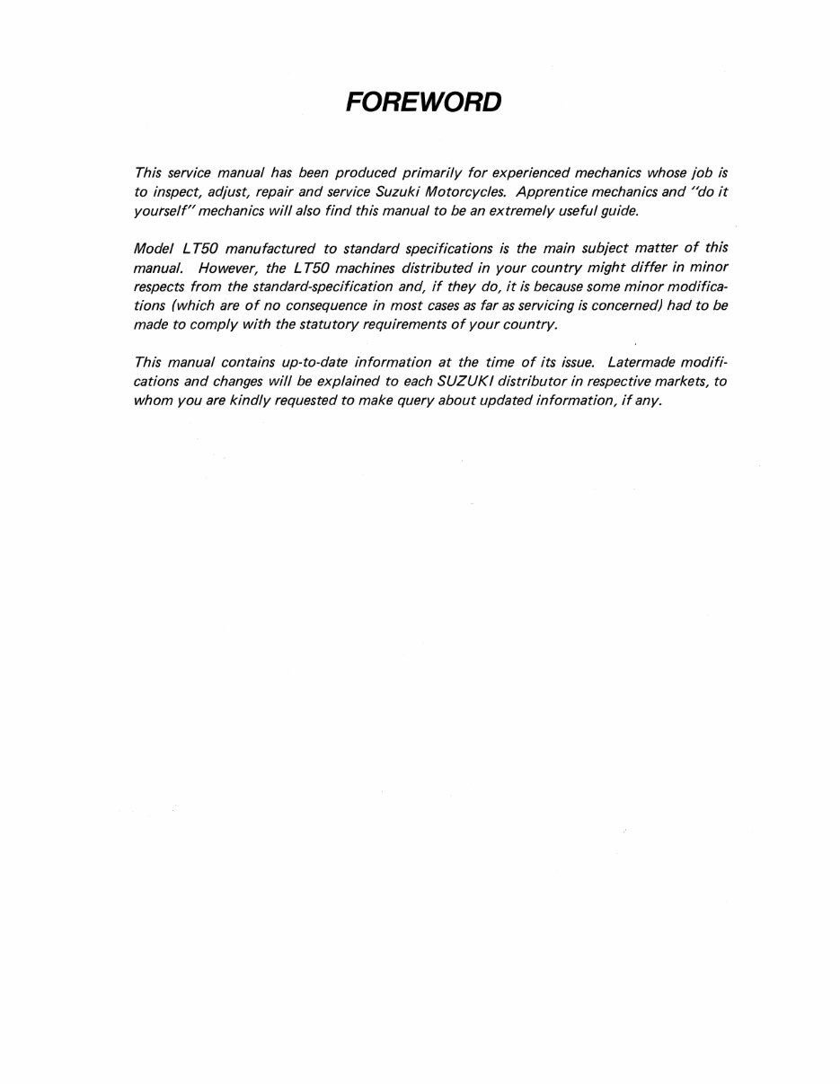 1985-1990 Suzuki LT50 Service & Repair Manual preview img 2