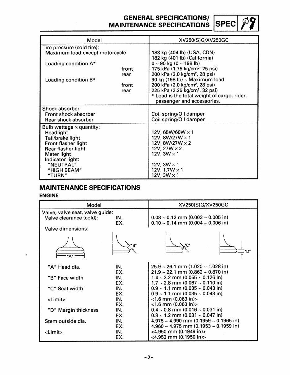 Yamaha Virago 250 XV250 Workshop Repair Manual preview img 10