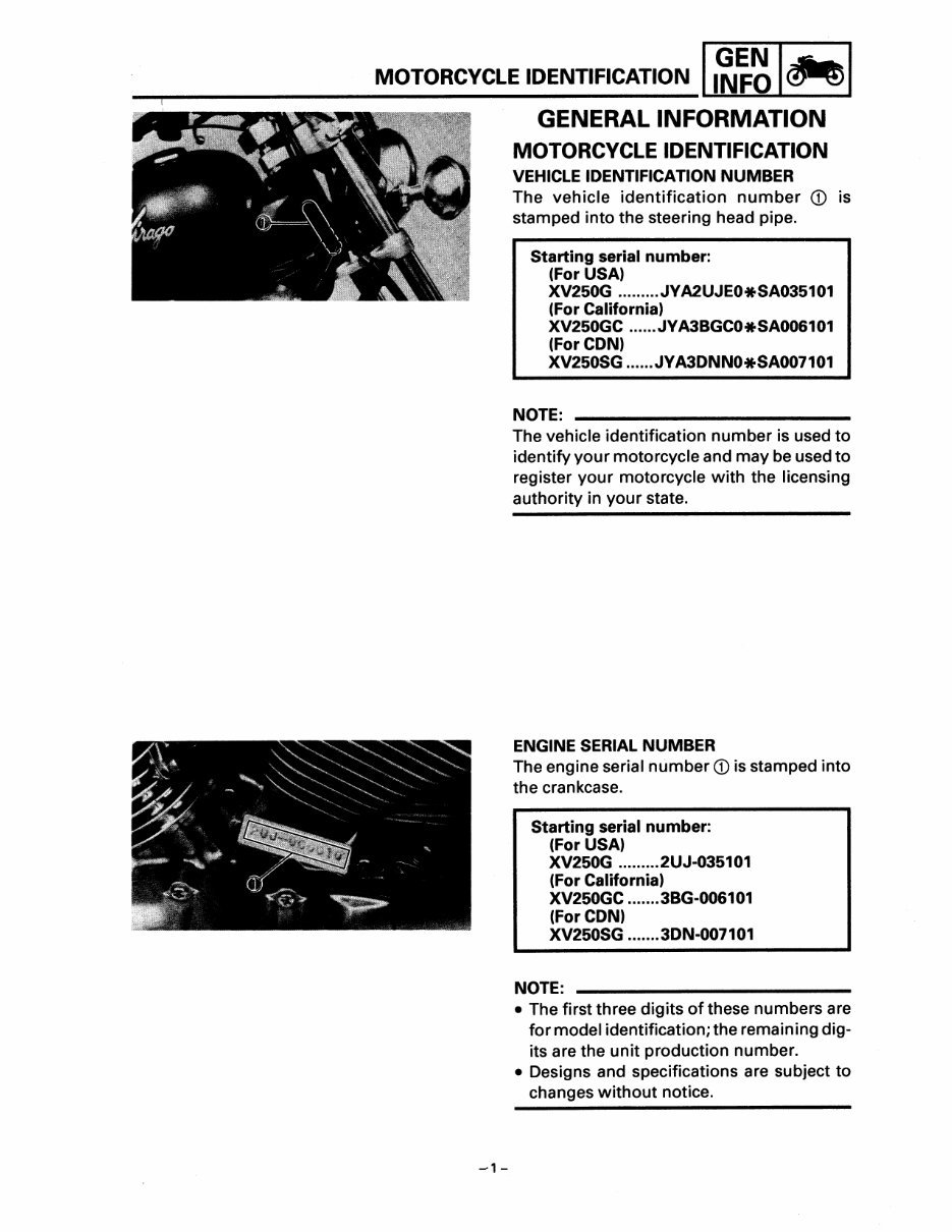 Yamaha Virago 250 XV250 Workshop Repair Manual preview img 8