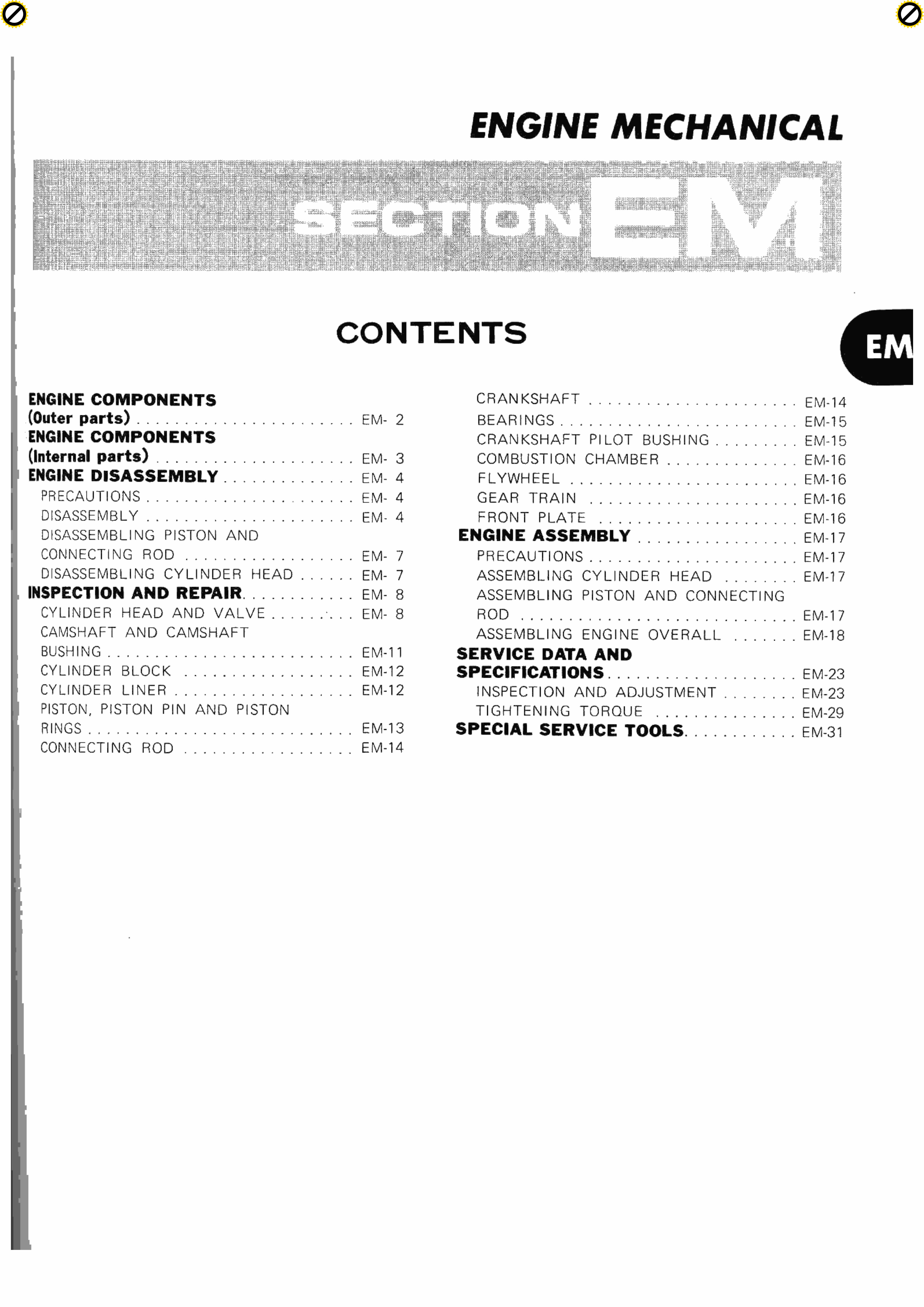 Nissan SD Series (SD22 / SD23 / SD25 / SD33) Diesel Engine Service & Repair Manual preview img 2