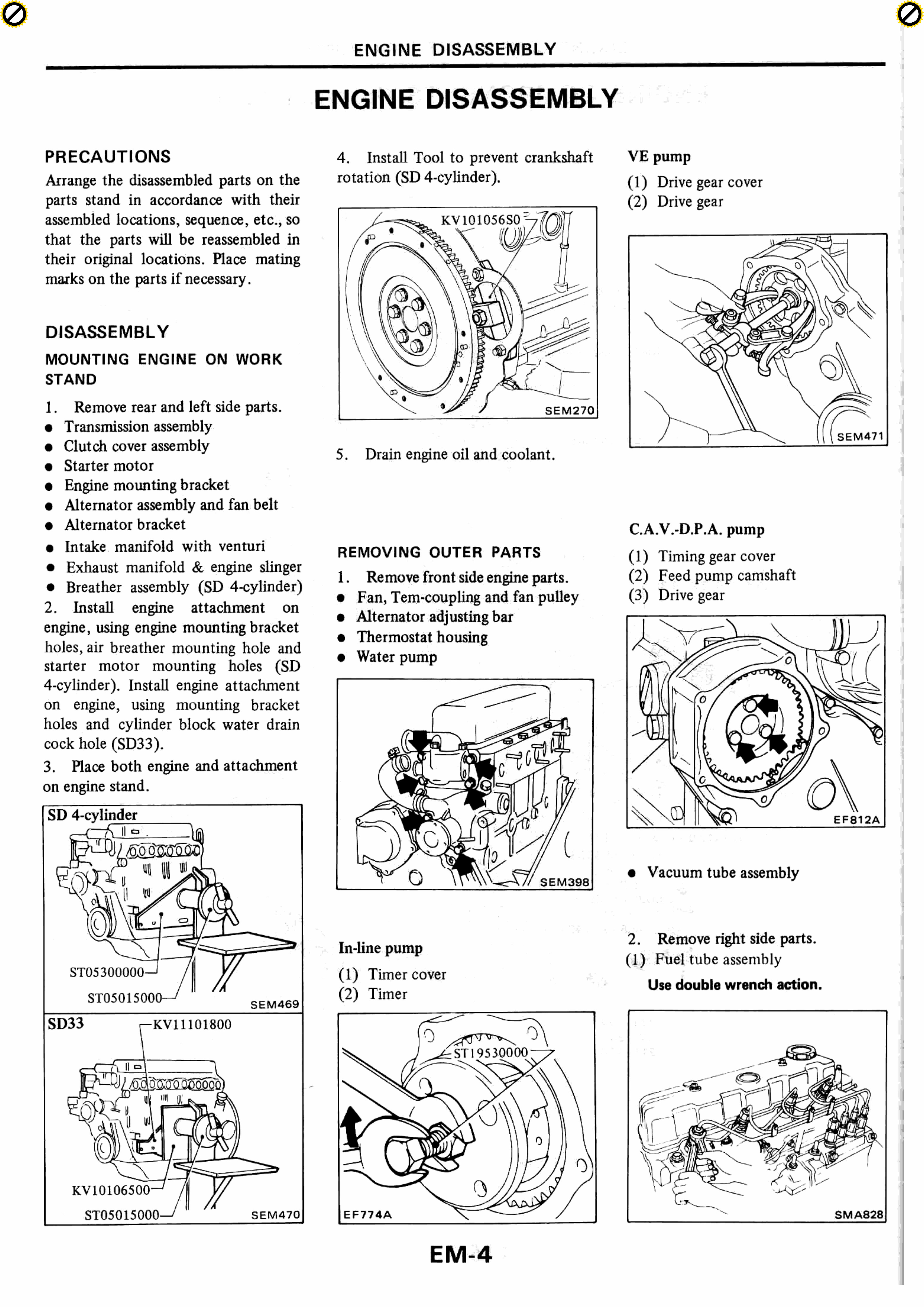 Nissan SD Series (SD22 / SD23 / SD25 / SD33) Diesel Engine Service & Repair Manual preview img 5