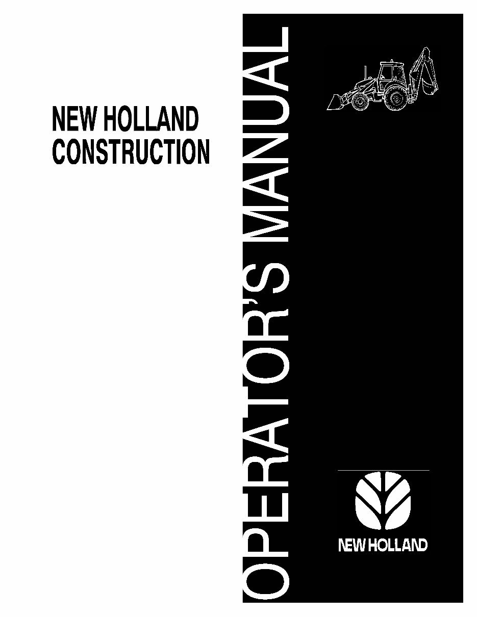 New Holland LB75 Tractor Loader Backhoe Operators Owners Maintenance Manual TLB preview img 2