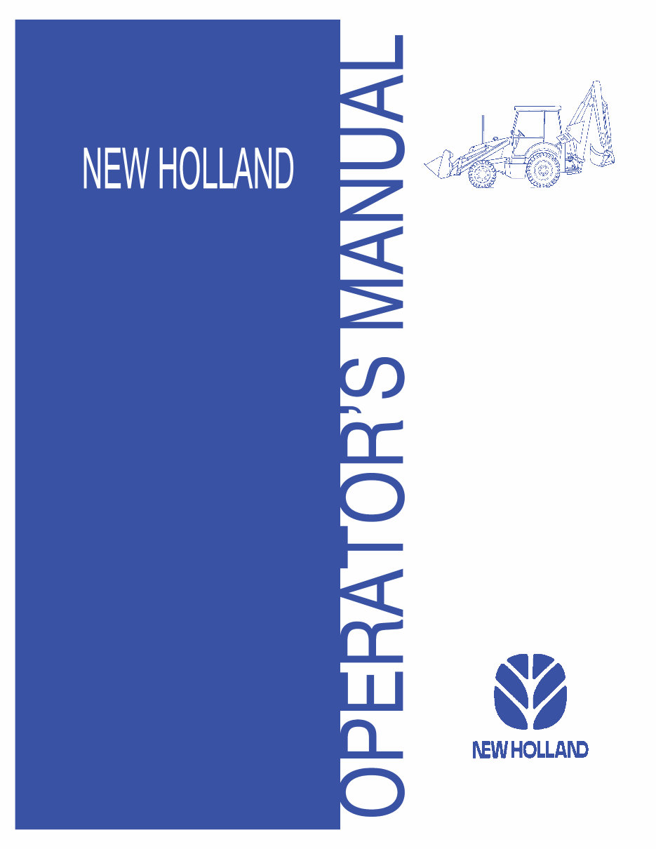 New Holland 555E/575E/655E/675E Backhoe Loaders Owners Manual preview img 1
