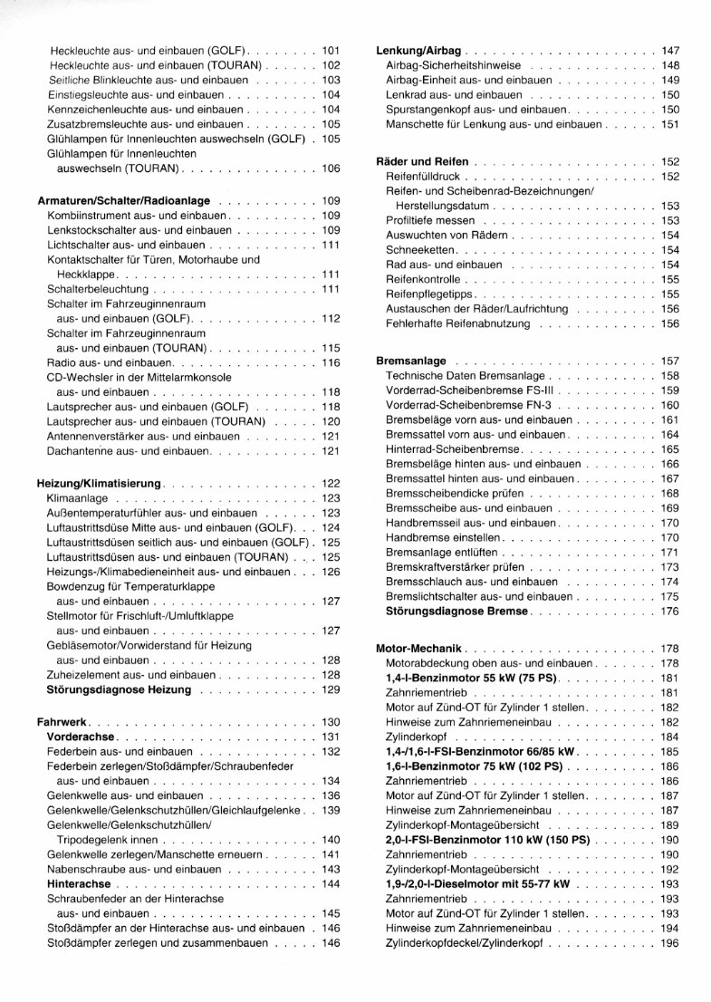 2003 Volkswagen Touran Download Service & Repair Manual preview img 3