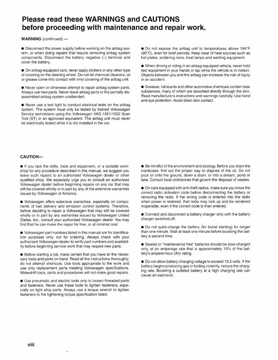 2003 Volkswagen Golf Service & Repair Manual preview img 8