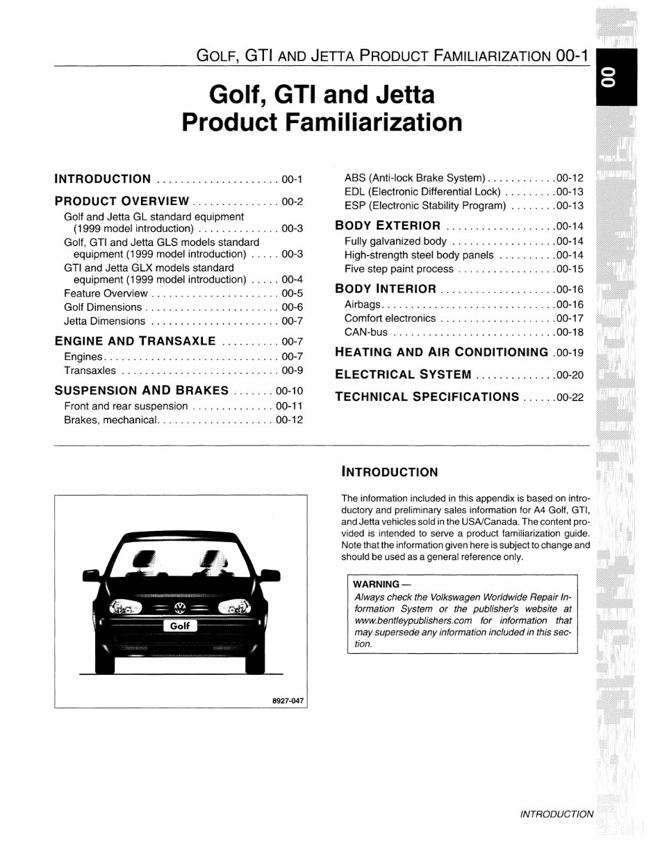 2003 Volkswagen Golf Service & Repair Manual preview img 9
