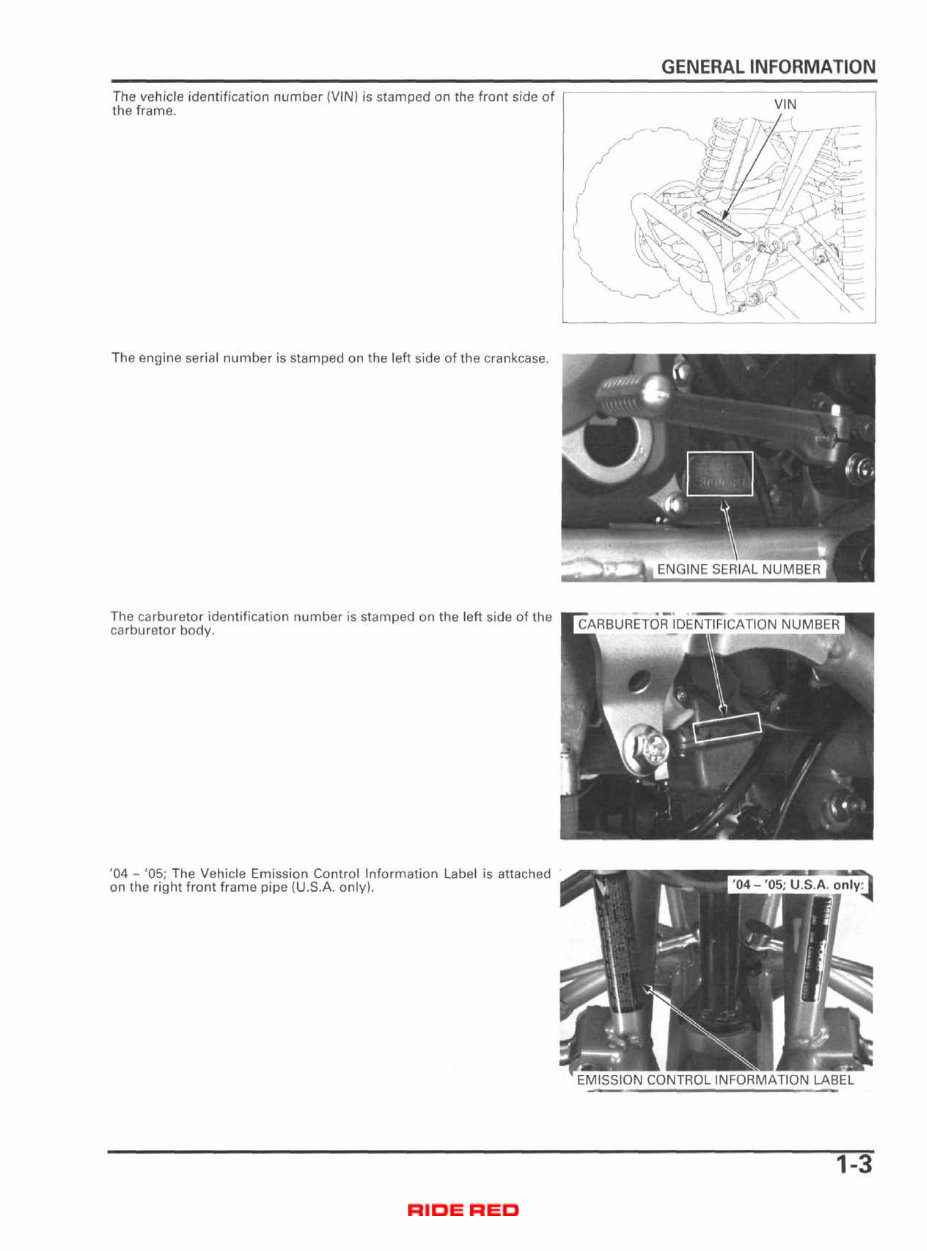 2004-2005 Honda TRX450R Service Repair Manual ( 04 05 ) preview img 7
