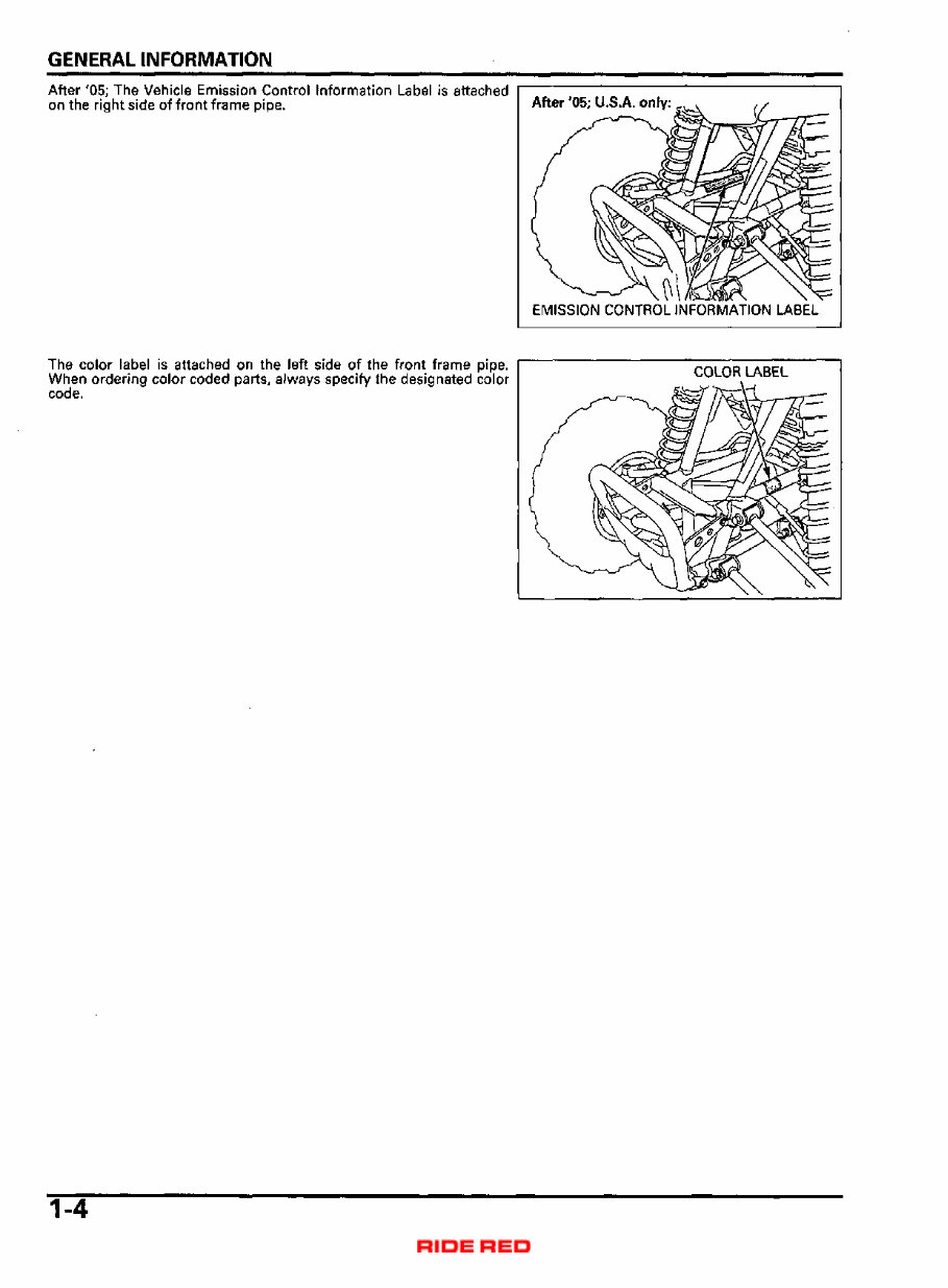 2004-2005 Honda TRX450R Service Repair Manual ( 04 05 ) preview img 8