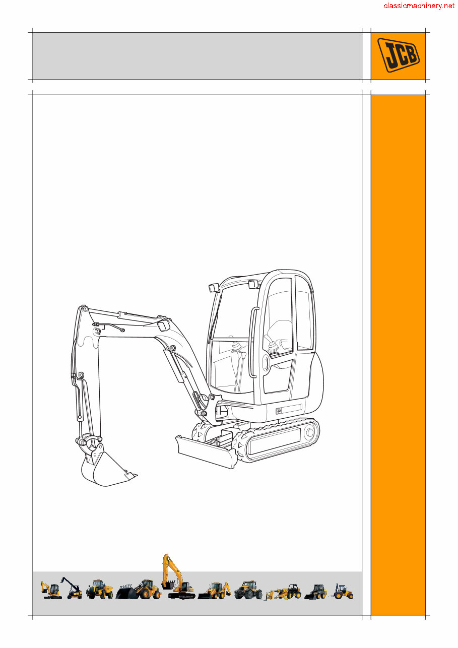 JCB 8018 Excavator Workshop Repair Service Manual preview img 1