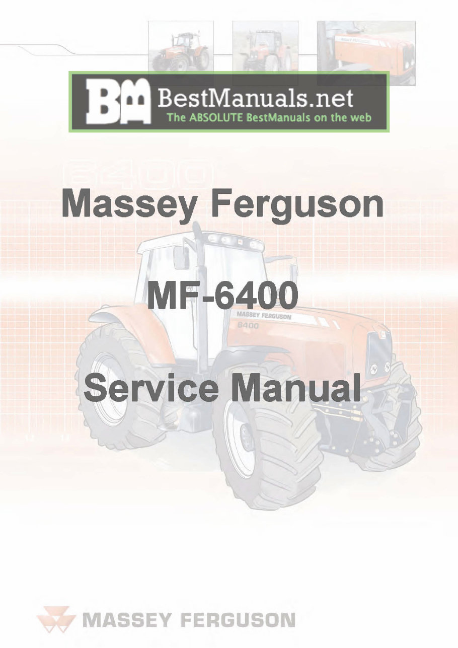 Massey Ferguson Service MF 6400 Series MF-6445, MF-6455, MF-6460, MF-6465, MF-6470, MF-6475, MF-6480, MF-6485, MF-6490, MF-6495, preview img 1