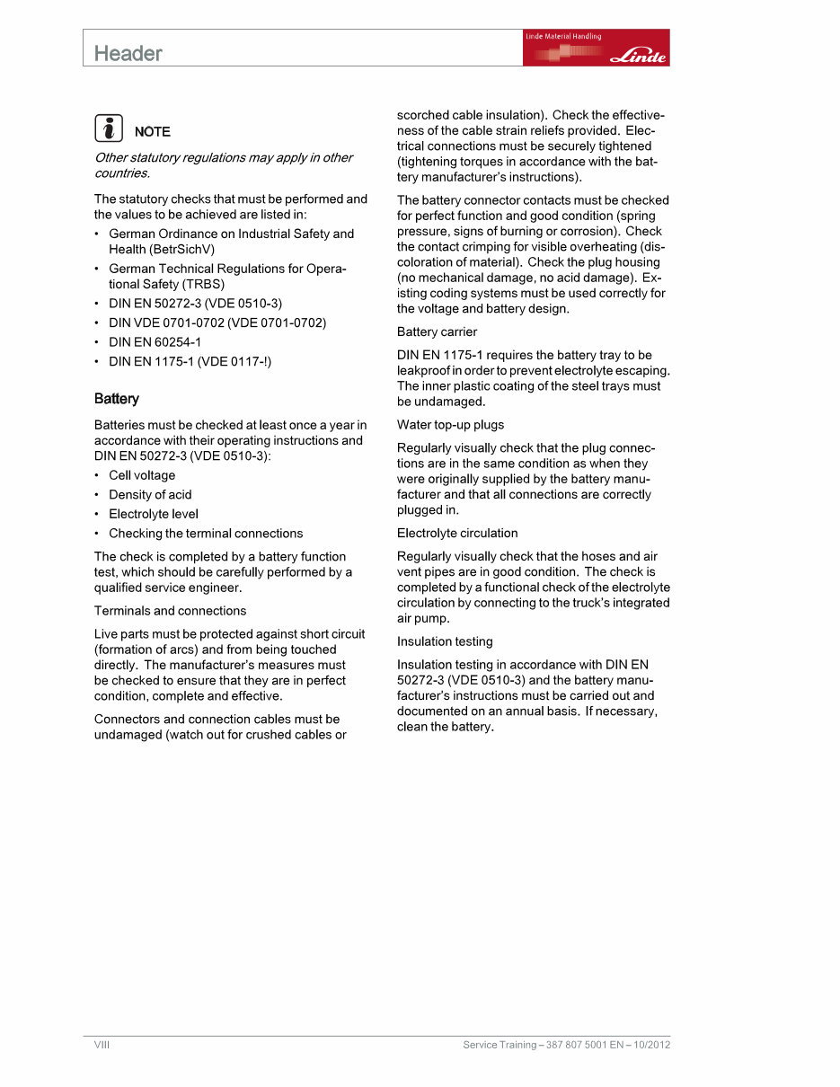 Linde Electric Forklift Truck 387 Series: E20, E25, E30, E35 Service Training Manual preview img 10