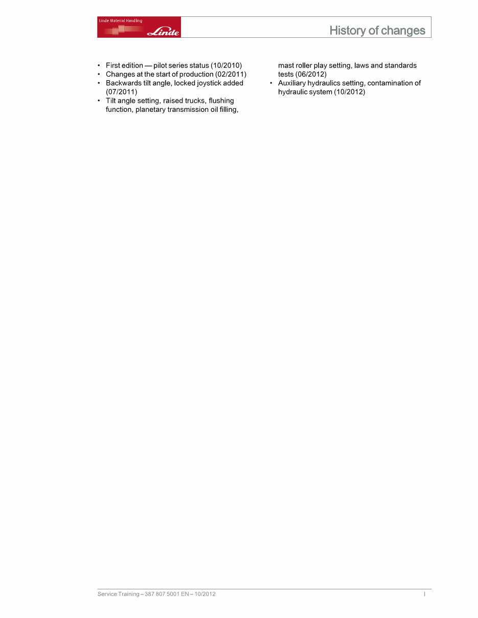 Linde Electric Forklift Truck 387 Series: E20, E25, E30, E35 Service Training Manual preview img 3