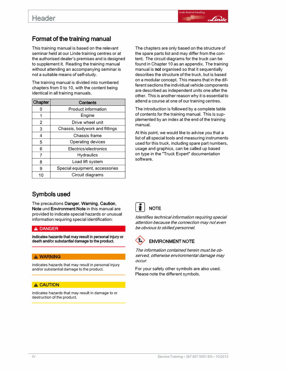 Linde Electric Forklift Truck 387 Series: E20, E25, E30, E35 Service Training Manual preview img 6