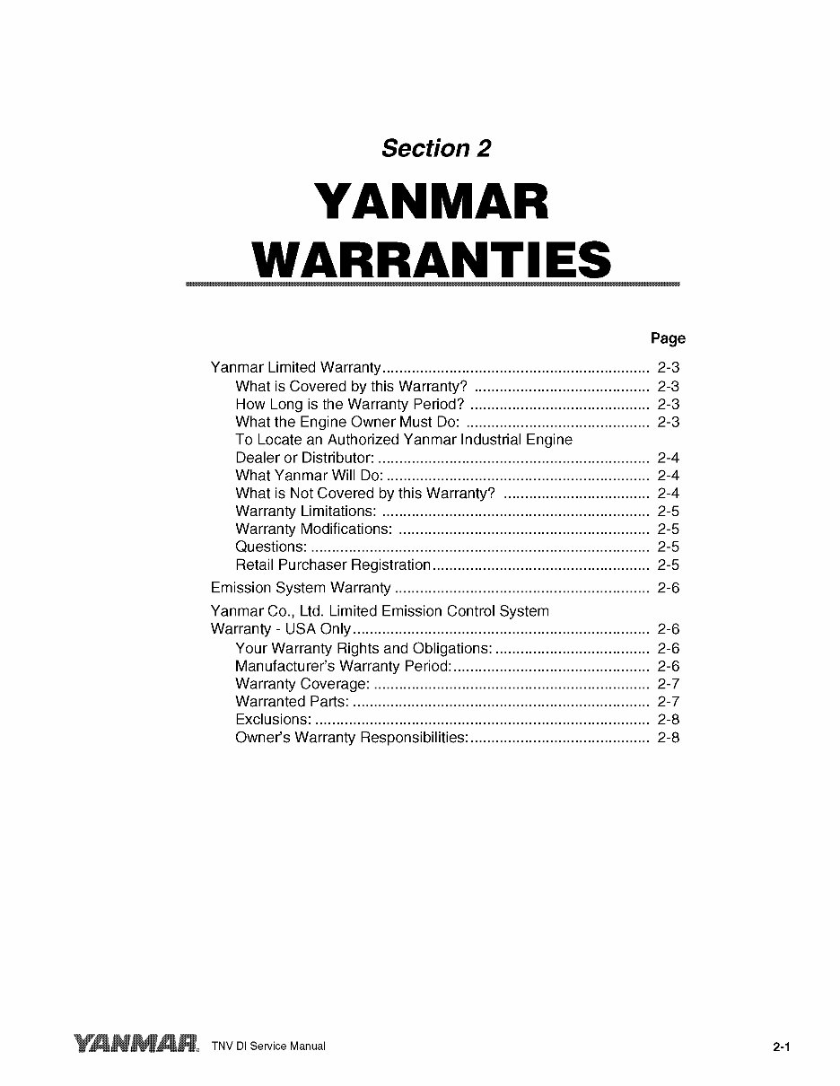Yanmar 3TNV84 Diesel Engine Workshop Repair Service Manual preview img 7
