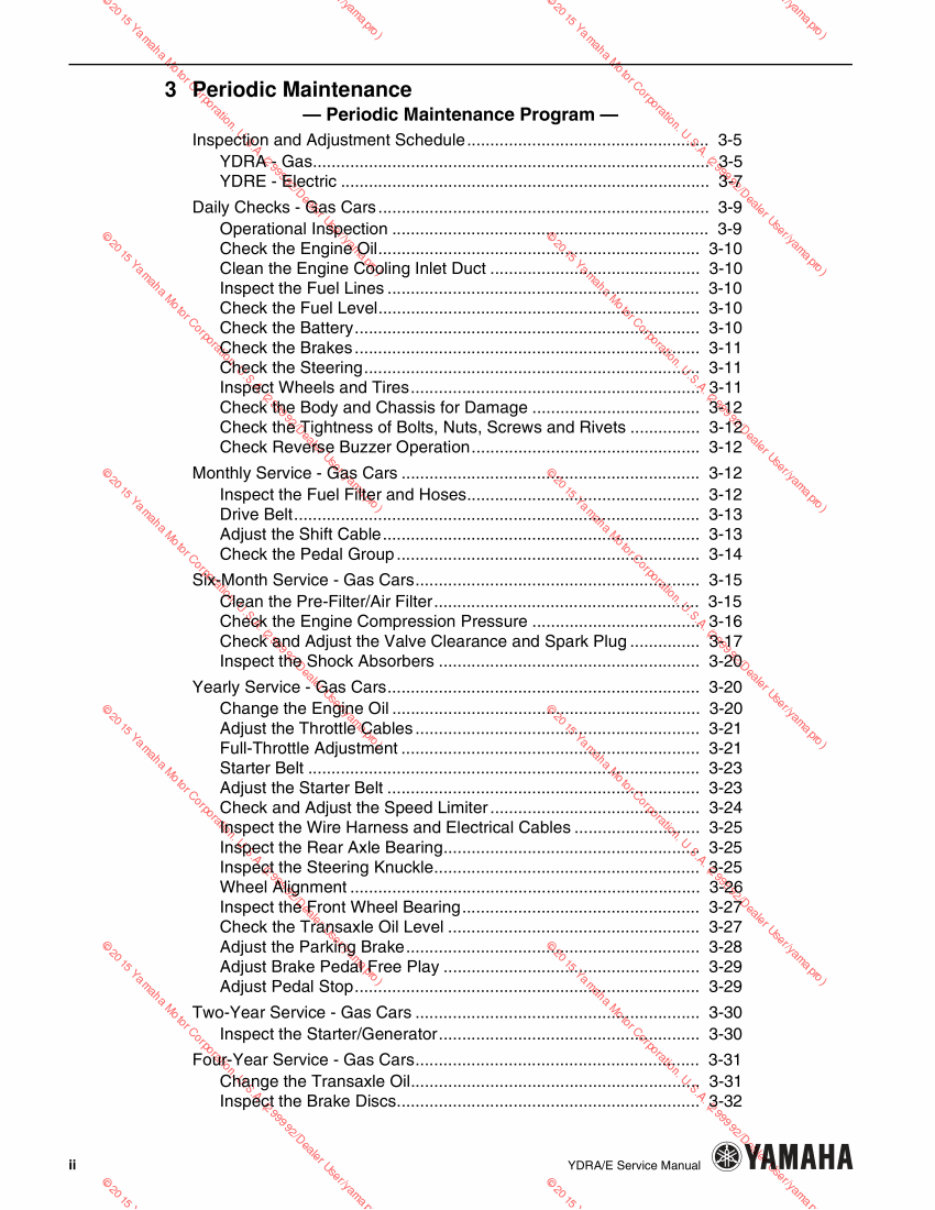 2007 Yamaha Golf Cart YDRA YDRE Service & Repair Manual preview img 7